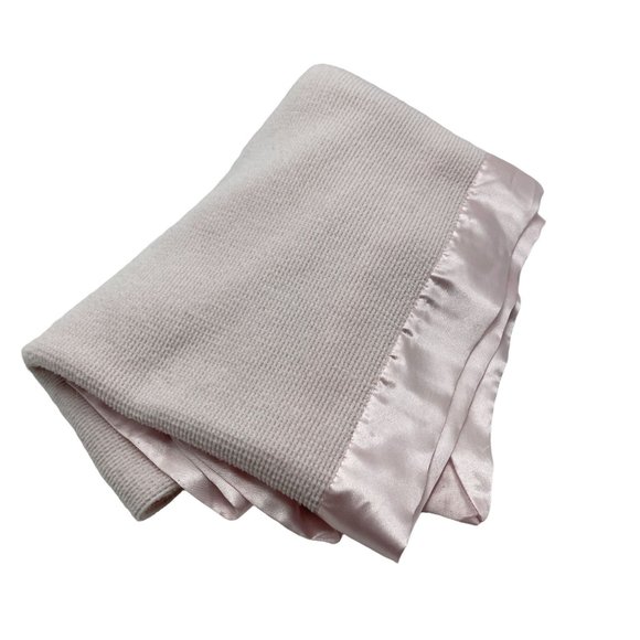 Messages From the Heart Other - Sandra Magsamen Messages from the Heart Made with Love Pink Satin Baby Blanket